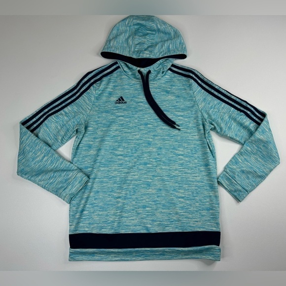 adidas Other - Adidas Climacool 3 Stripe Heathered Hoodie Kids Unisex Large